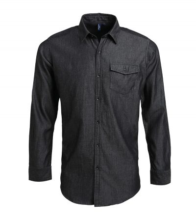 Jeans Stitch Denim Black Shirt MBDD1K