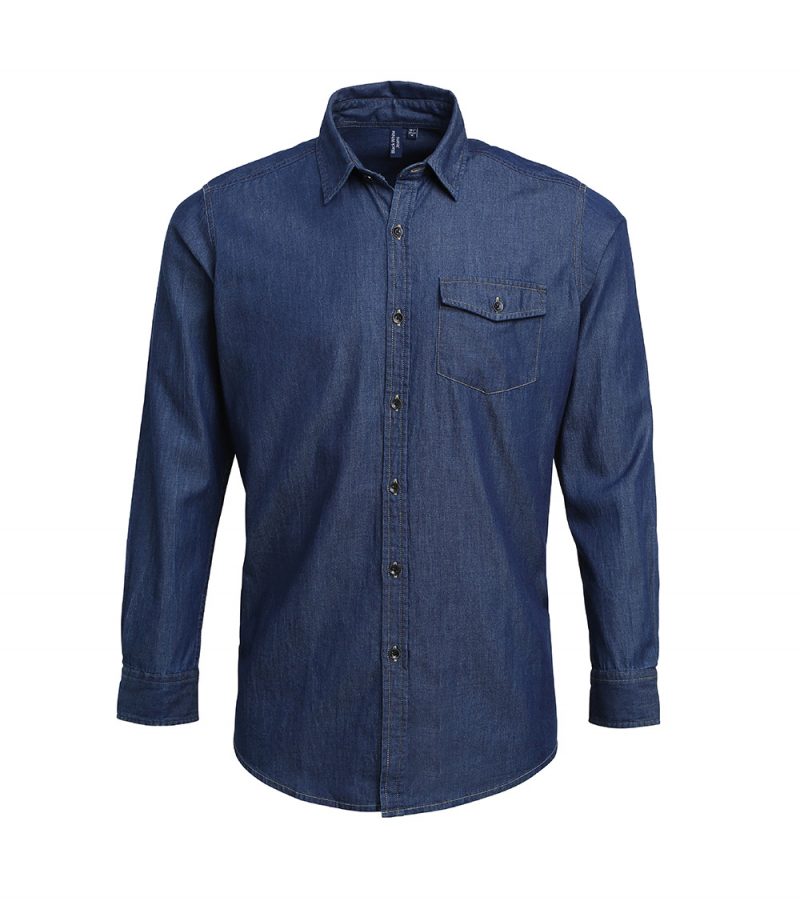 Jeans Stitch Indigo Denim Blue Shirt MIDDS