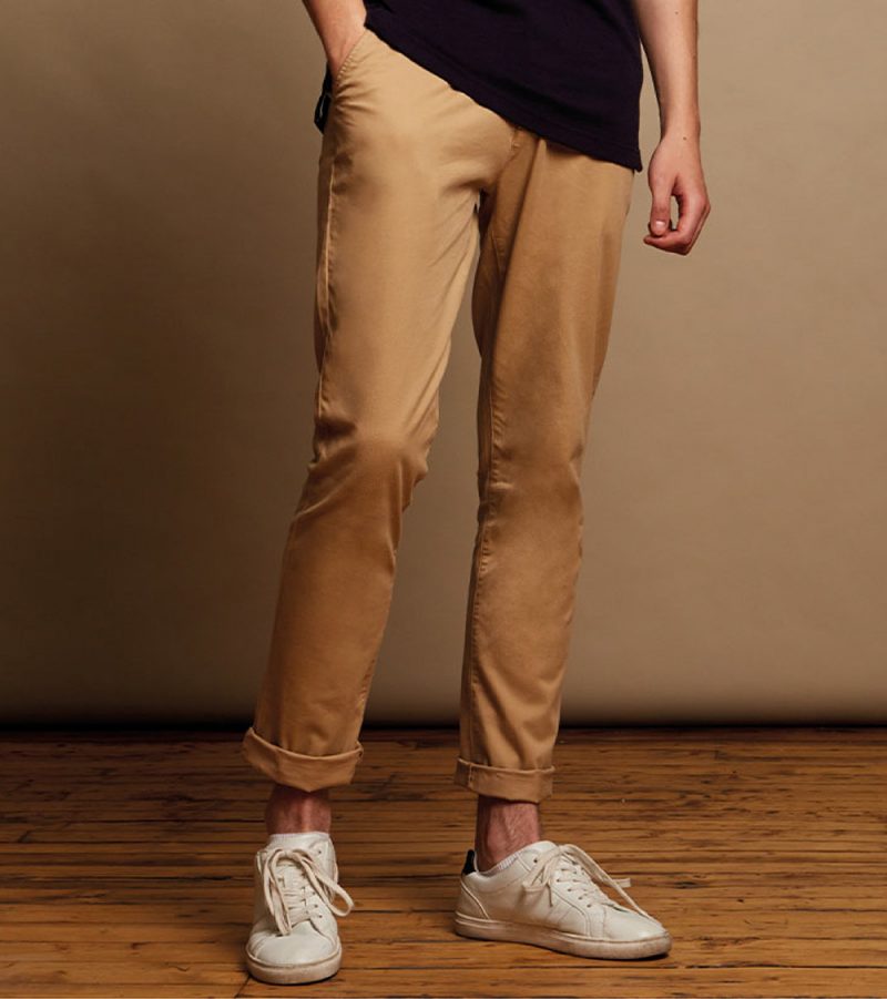 Smart Slim Fit Chino Stone Trousers MCSS2A
