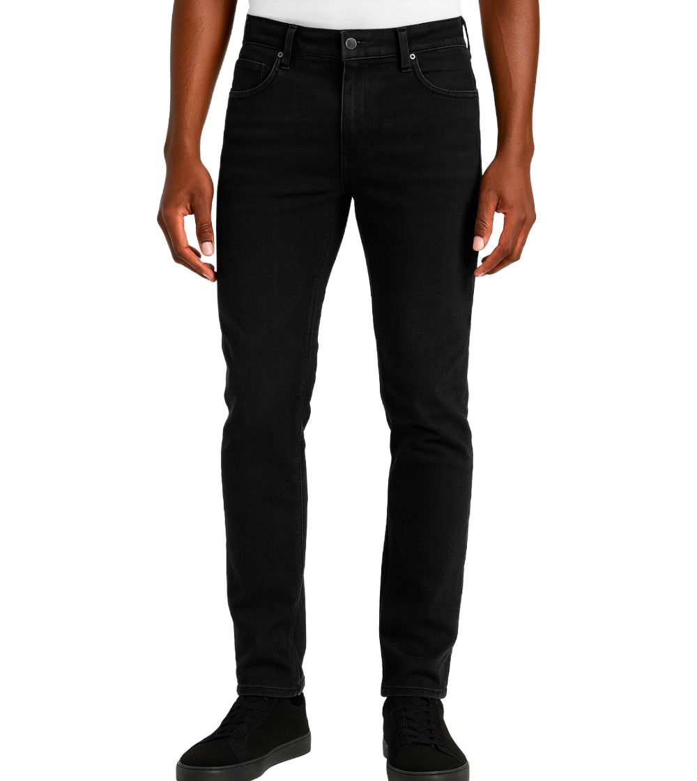 Icon Men’s Slim Stretch Jeans – Black-front