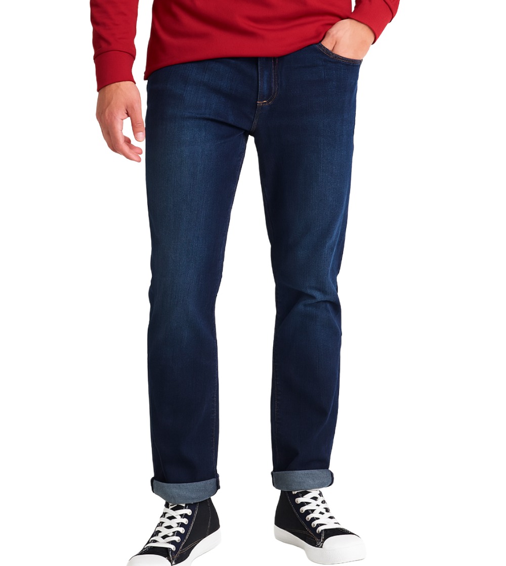 Nara Men's Straight Jeans - Dark Blue-front