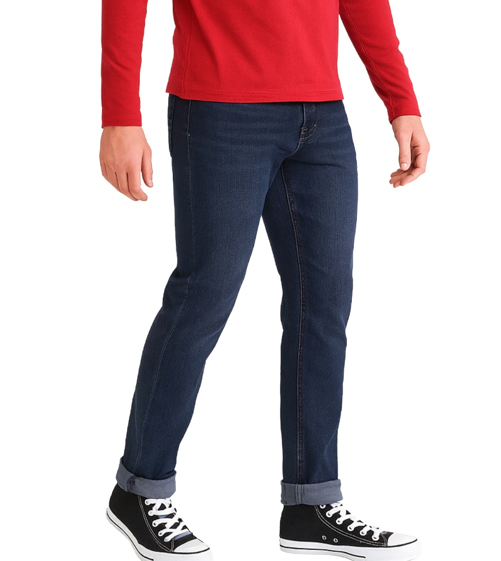 Nara Men's Straight Jeans - dark blue side